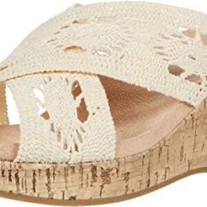 NWOB! LifeStride Womens Donna Woven Slip-On Wedge Sandals